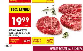 Biedronka Goleń wołowa bez kości oferta