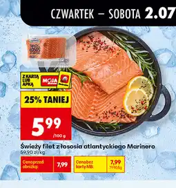 Biedronka Świeży filet z łososia atlantyckiego Marinero oferta