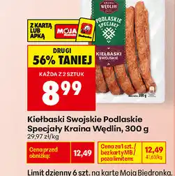 Biedronka Kiełbaski Swojskie Podlaskie Specjały Kraina Wędlin oferta
