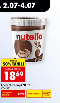 Biedronka Lody Nutella oferta