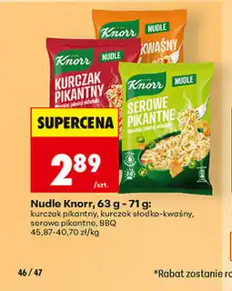 Biedronka Nudle Knorr, 63 g - 71 g oferta