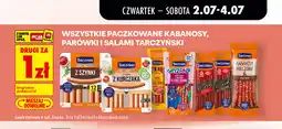 Biedronka Wszystkie paczkowane kabanosy, parówki i salami Tarczyński oferta