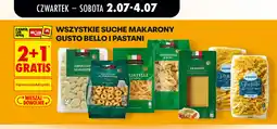 Biedronka Wszystkie suche makarony Gusto Bello i Pastani oferta