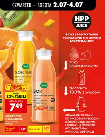 Biedronka Sok HPP Vital Fresh oferta