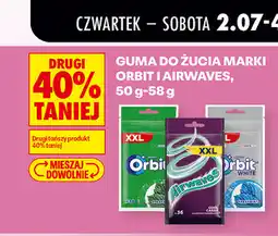 Biedronka Guma do żucia marki Orbit i Airwaves, 50 g-58 g oferta