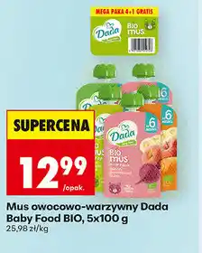 Biedronka Mus owocowo-warzywny Dada Baby Food BIO oferta