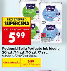 Biedronka Podpaski Bella Perfecta lub Ideale, 20 szt./14 szt./10 szt./7 szt oferta