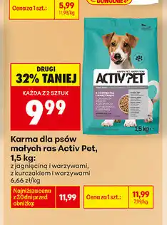 Biedronka Karma dla psów małych ras Activ Pet oferta