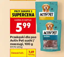 Biedronka Przekąski dla psa Activ Pet sushi / maczugi oferta