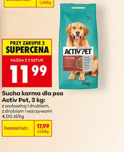Biedronka Sucha karma dla psa Activ Pet oferta