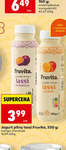 Biedronka Jogurt pitny lassi Fruvita oferta