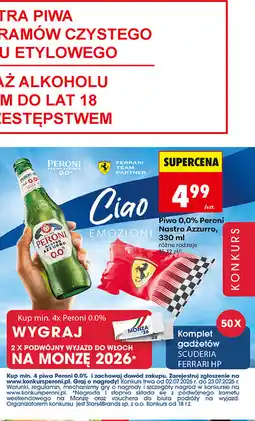 Biedronka Piwo 0,0% Peroni Nastro Azzurro oferta
