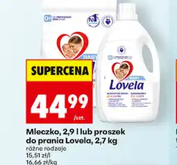Biedronka Mleczko, 2,9 l lub proszek do prania Lovela, 2,7 kg oferta