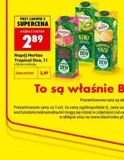 Biedronka Napój Hortex Tropical Duo oferta
