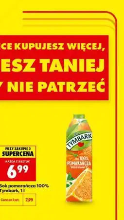 Biedronka Sok pomarańcza 100% Tymbark oferta
