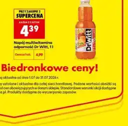 Biedronka Napój multiwitamina odporność Dr Witt oferta