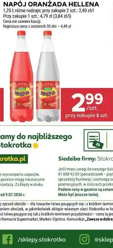 Stokrotka Napój Oranżada Hellena oferta