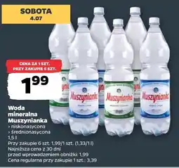 Netto Woda mineralna Muszynianka oferta