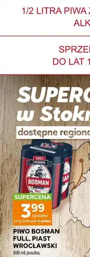 Stokrotka Piwo Bosman Full, Piast Wrocławski oferta