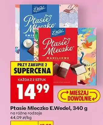Biedronka PTASIE MLECZKO E.WEDEL, 340 G oferta