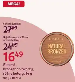 Rossmann Rimmel, bronzer do twarzy, różne kolory oferta