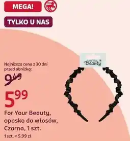 Rossmann For Your Beauty, opaska do włosów, Czarna, 1 szt oferta