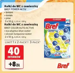 Intermarche Kulki do WC z zawieszką Bref Power Aktiv lemon 3-pak oferta