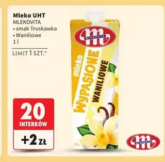 Mleko UHT Mlekovita Wypasione smak truskawka