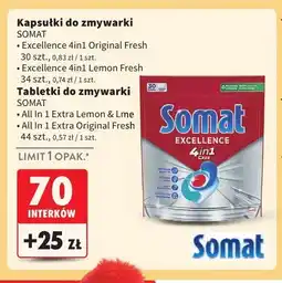 Intermarche Kapsułki do zmywarki Somat Excellence 4in1 Original Fresh oferta