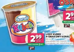 Stokrotka Market Lody Kubek 4-smakowy Koral oferta