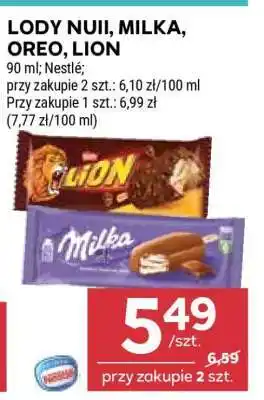 Stokrotka Market Lody Nuii, Milka, Oreo, Lion oferta