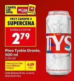 Biedronka Piwo Tyskie Gronie, 500 ml oferta