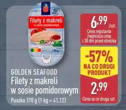 ALDI GOLDEN SEAFOOD Filety z makreli w sosie pomidorowym oferta