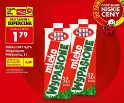 Biedronka Mleko UHT 3,2 Wypasione Mlekovita 1l oferta