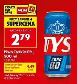 Biedronka Piwo Tyskie 0%, 500 ml oferta