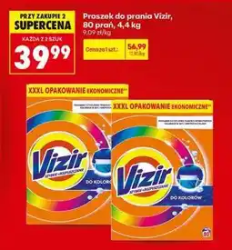 Biedronka Proszek do prania Vizir, 80 prań, 4,4 kg oferta