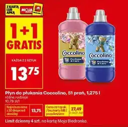Biedronka Płyn do płukania Coccolino, 51 prań, 1,275 l oferta