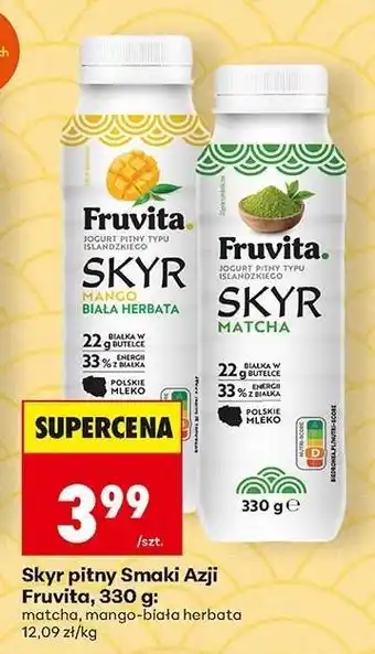 Biedronka Skyr pitny smaki Azji Fruvita, 330 g oferta