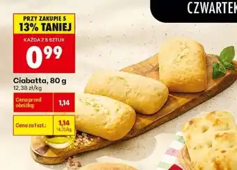 Biedronka Ciabatta 80 g oferta