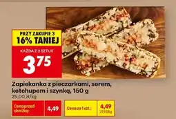 Biedronka Zapiekanka z pieczarkami , serem ketchupem i szynką , 150 g oferta