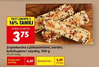 Biedronka Zapiekanka z pieczarkami , serem ketchupem i szynką , 150 g oferta