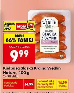 Biedronka Kiełbasa Śląska Kraina Wędlin Nature, 400 g oferta