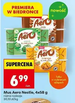 Biedronka Mus Aero Nestle, 4x58 g oferta