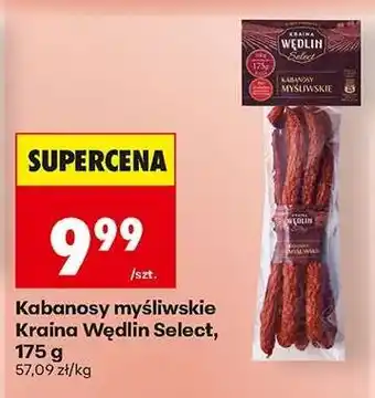 Biedronka Kabanosy myśliwskie Kraina Wędlin Select, 175 g oferta