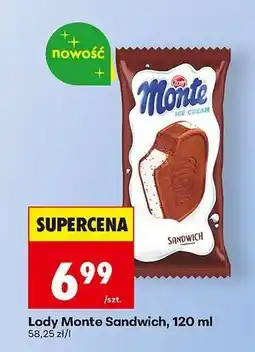 Biedronka Lody Monte Sandwich, 120 ml oferta