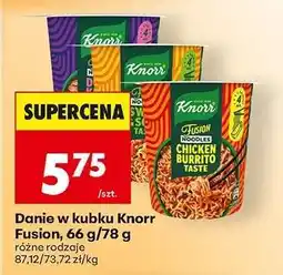 Biedronka Danie w kubku Knorr Fusion, 66 g/78 g oferta