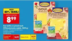 Biedronka Ser żółty w plastrach Włoszczowa, opak. 400 g oferta