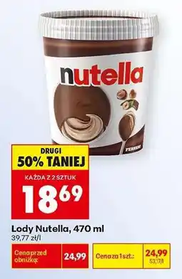 Biedronka Lody Nutella, 470 ml oferta