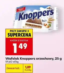 Biedronka Wafelek Knoppers orzechowy, 25 g oferta