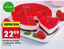 Biedronka Sernik na zimno z malinami, 600 g oferta